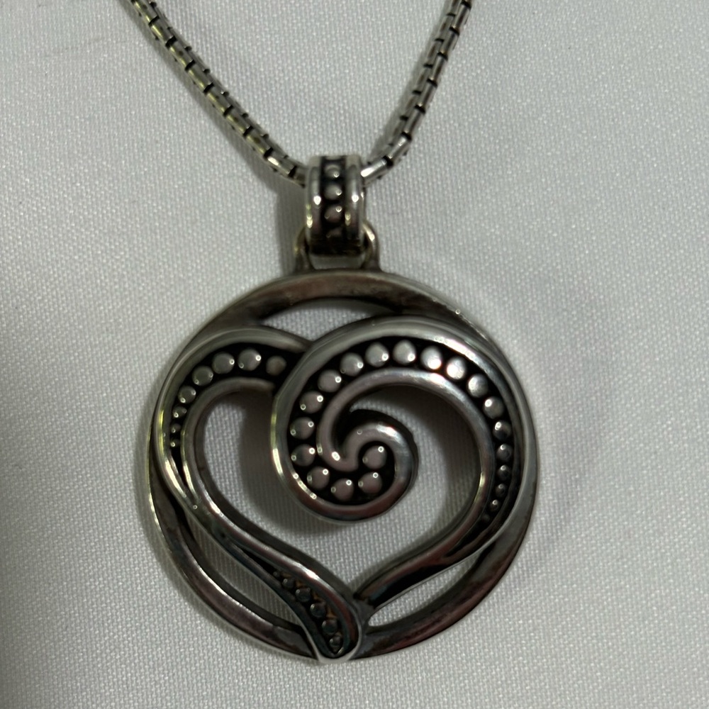 Brighton Silver Plated Open Heart 18-20” Necklace